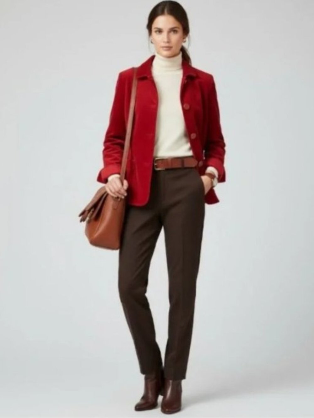 Like New Talbots Burnt Orange Corduroy Button Blazer Size 12W Petite
